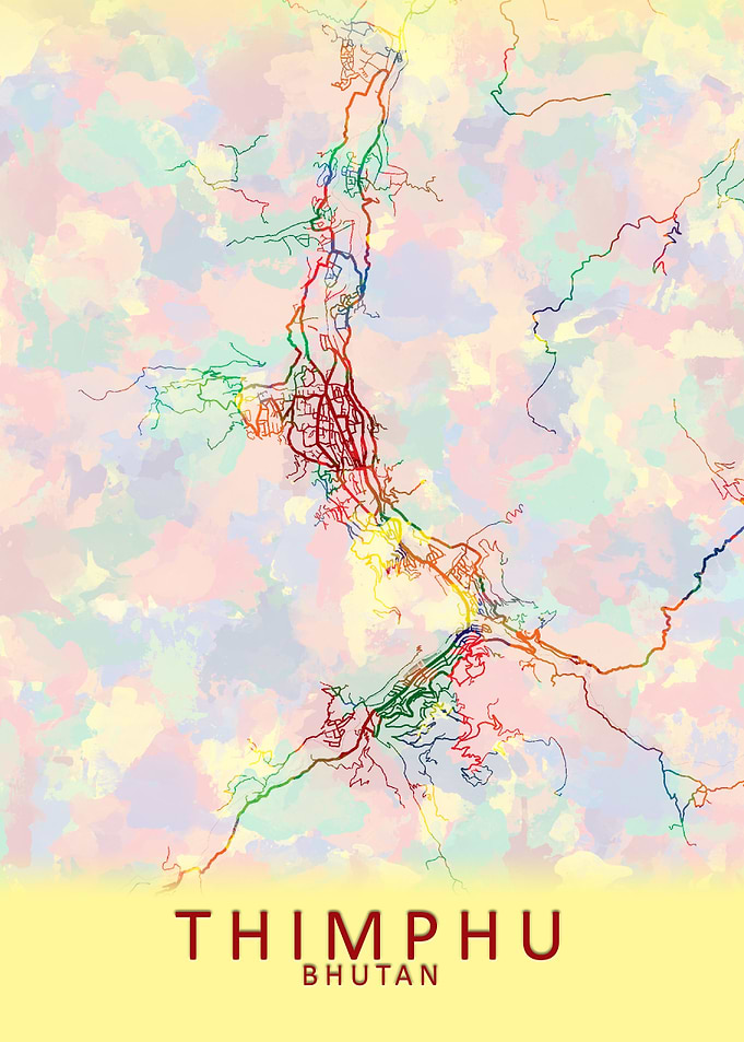 Thimphu Bhutan City Map