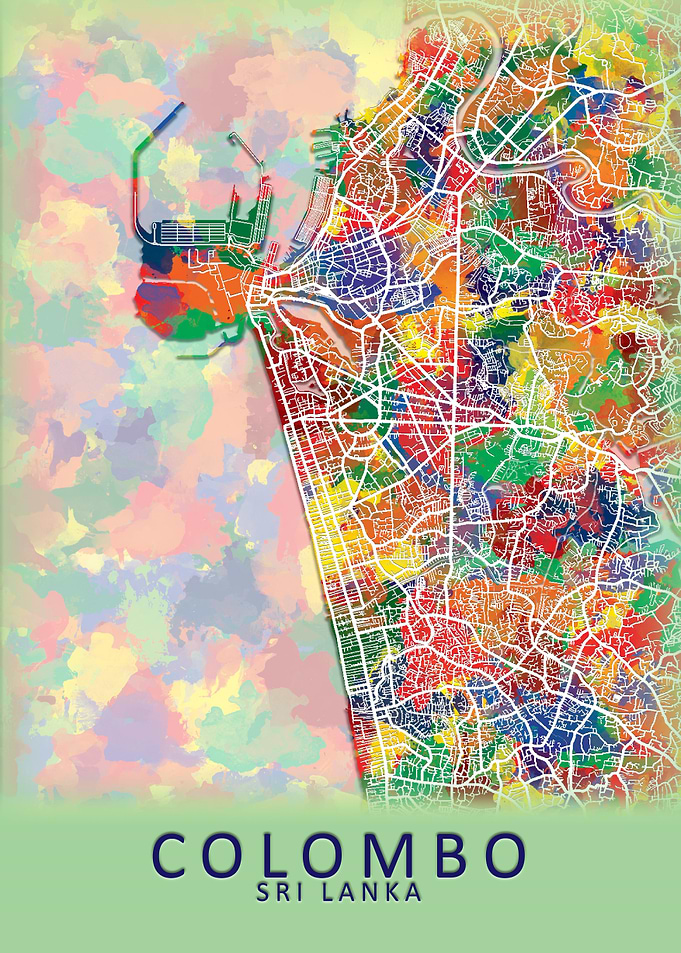Colombo Sri Lanka City Map