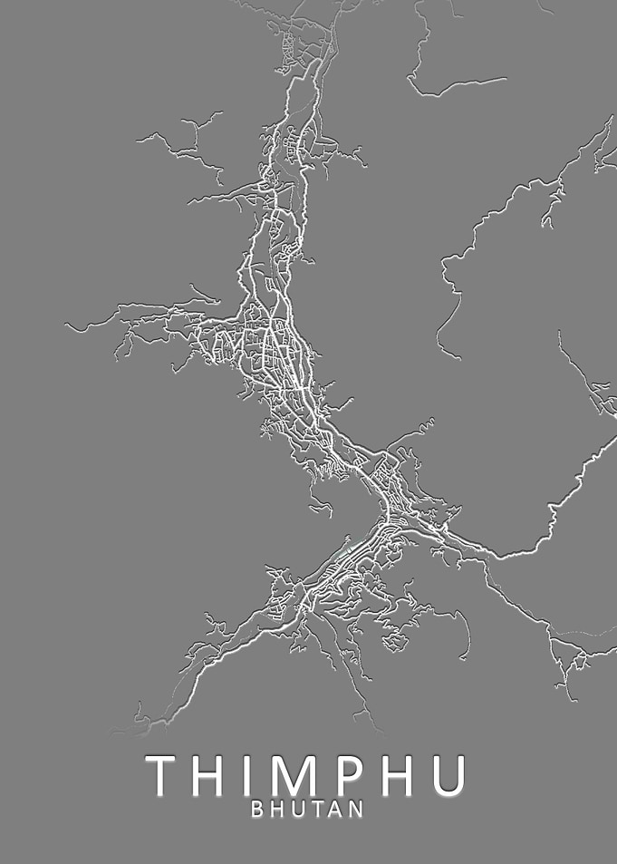 Thimphu Bhutan City Map
