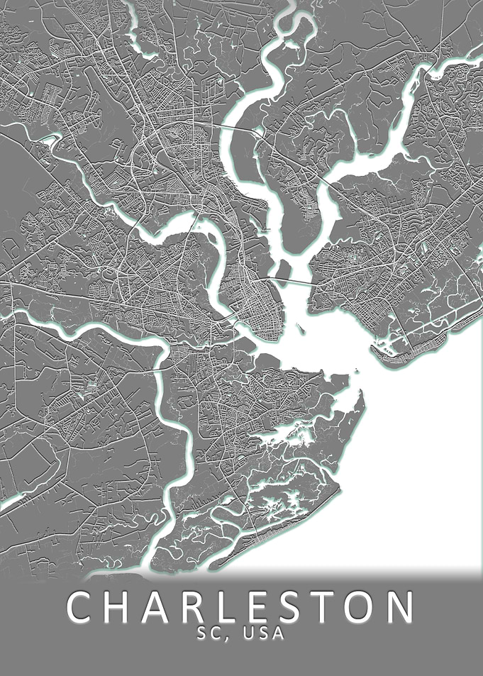 Charleston SC USA City Map