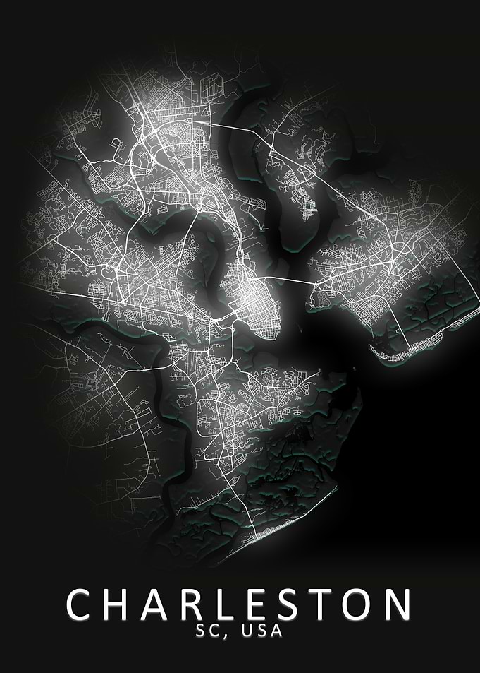 Charleston SC USA City Map