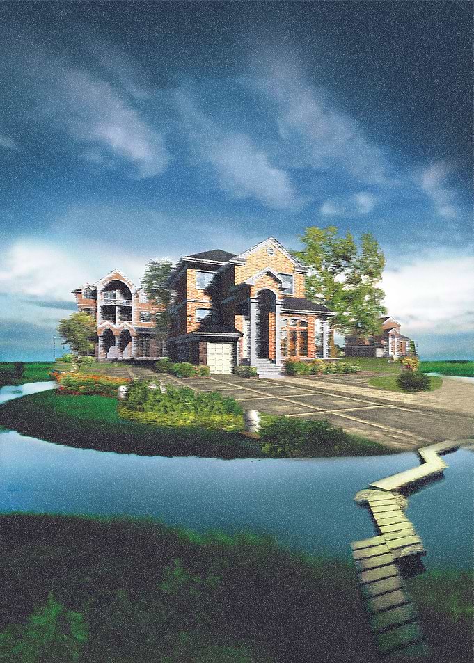 country house landscape