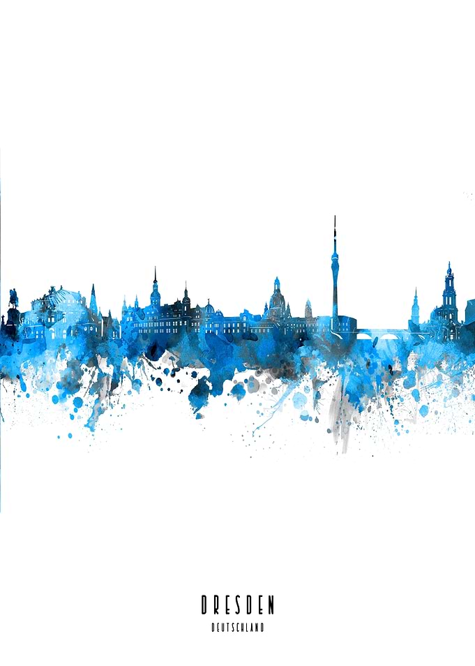 dresden watercolor blue