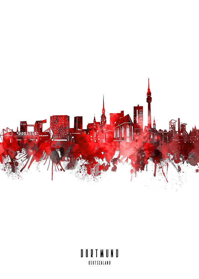 dortmund watercolor red
