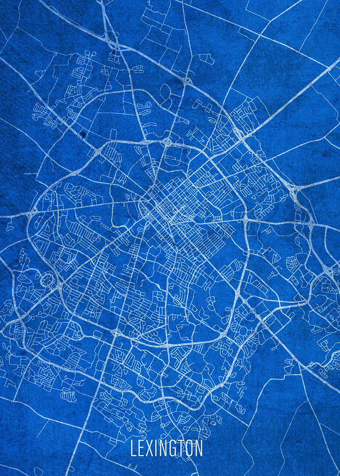 Lexington City Street Map