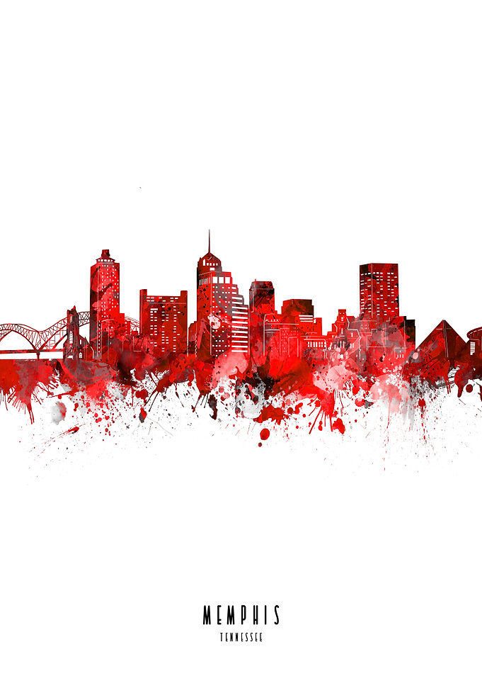 memphis watercolor red