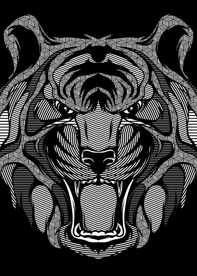 Tiger Zentangle