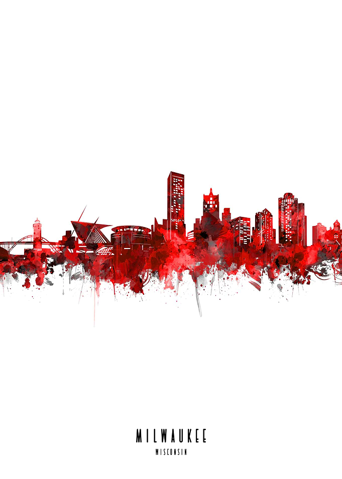 milwaukee watercolor red