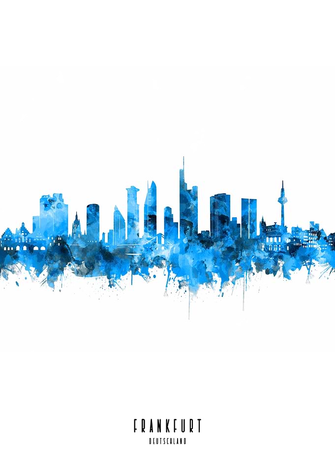frankfurt watercolor blue