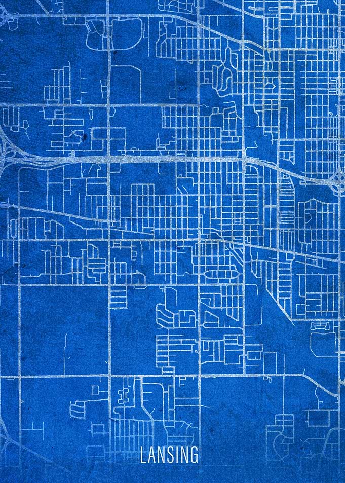 Lansing City Street Map