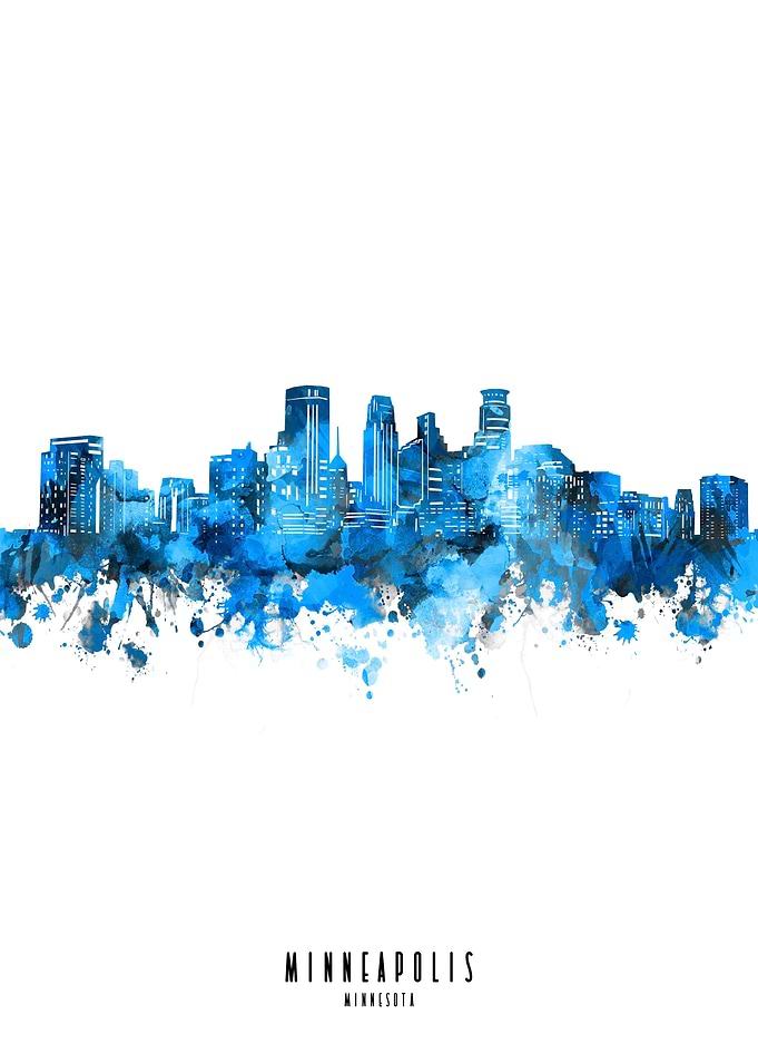 minneapolis watercolor blu