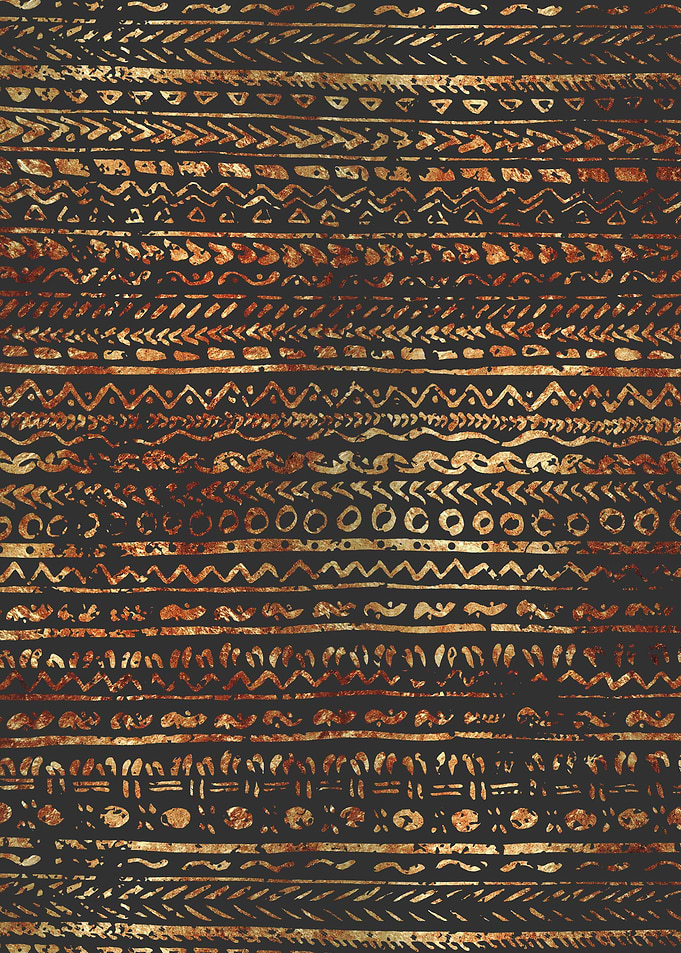 Stylish Black Gold Tribal
