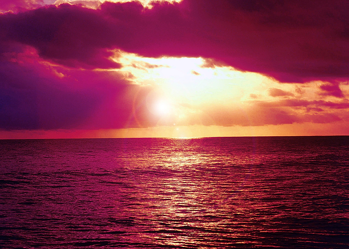 sunset with sea