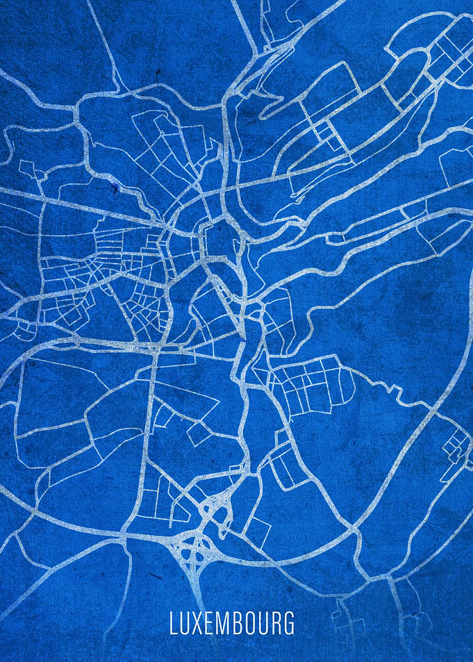 Luxembourg City Street Map