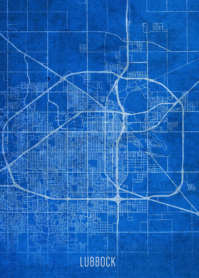 Lubbock City Street Map
