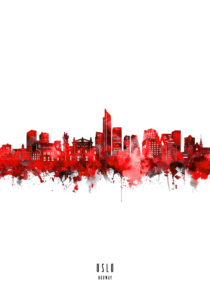 oslo watercolor red