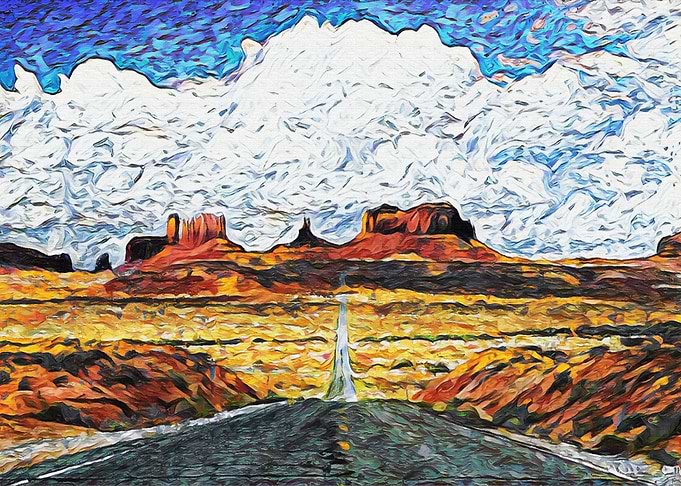 Desert Highway Landscape