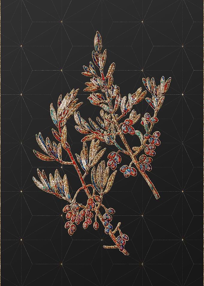 Gold Mosaic Botanical