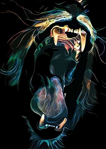 Black Lion Yawn