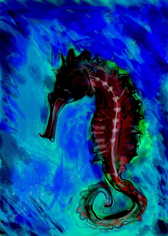 Underwater world drawing