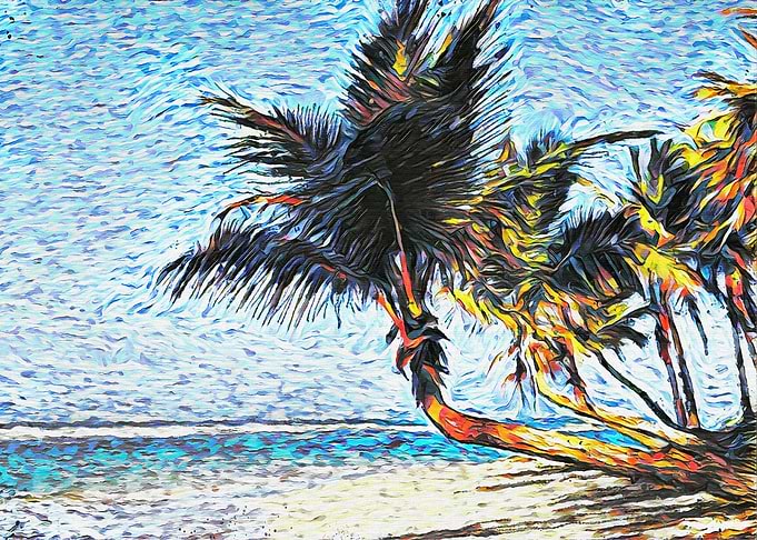 Beach Scene Landscape Art