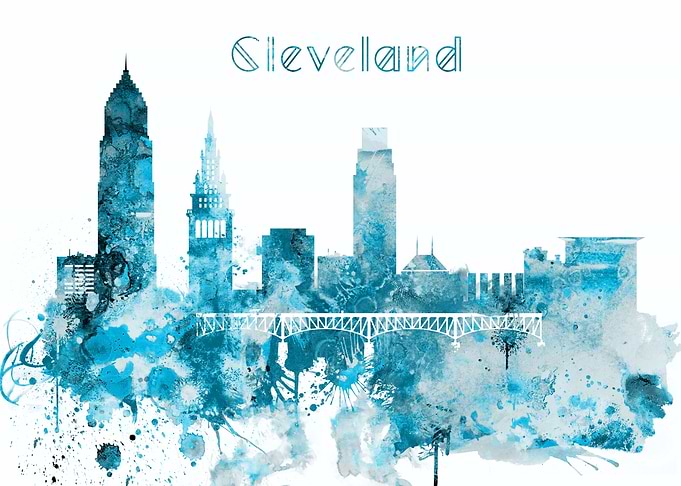 Cleveland Ohio Skyline