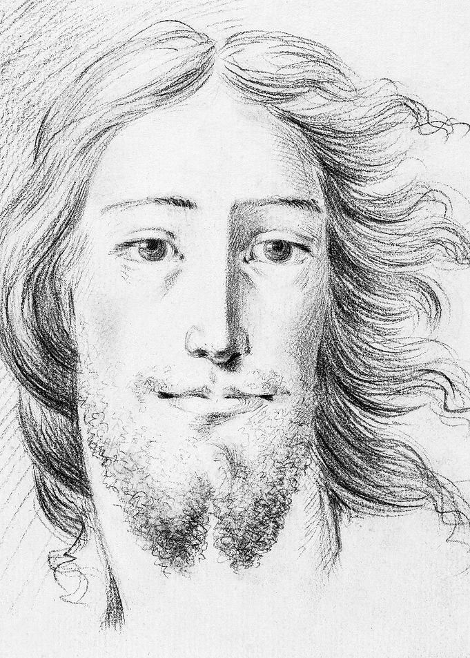 Christ Sketch By Jean Bern