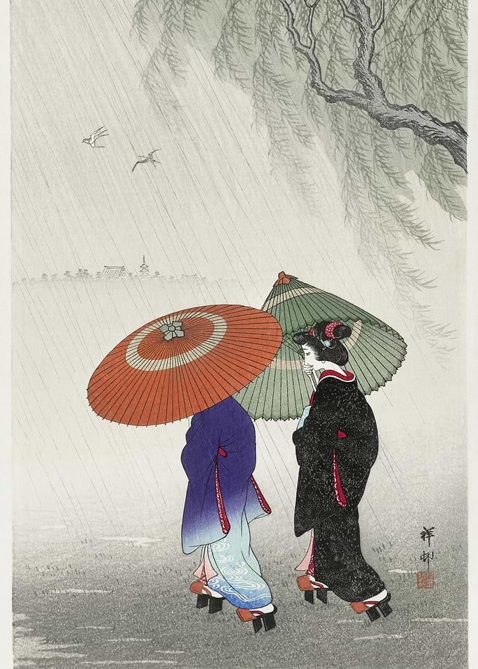 Two Women In The Rain 1925