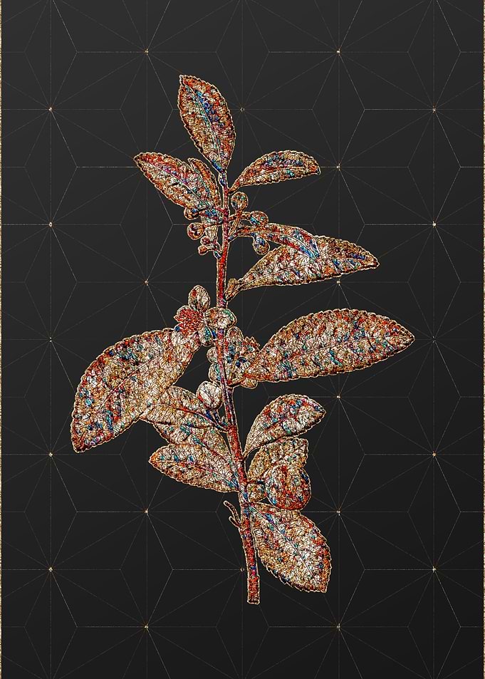 Gold Mosaic Botanical