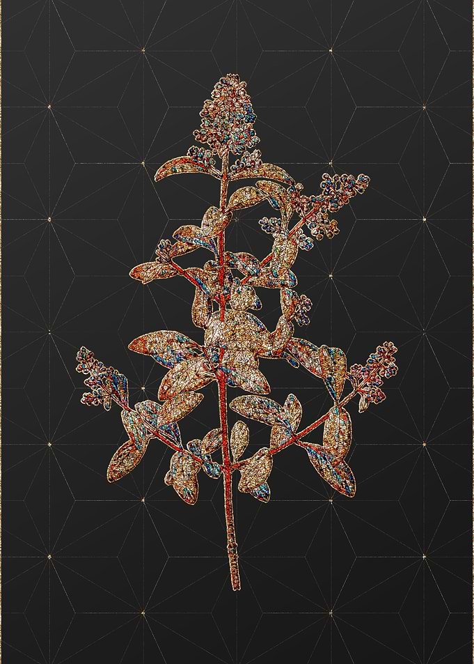 Gold Mosaic Botanical