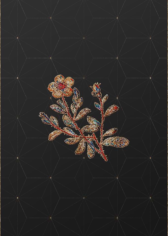 Gold Mosaic Botanical