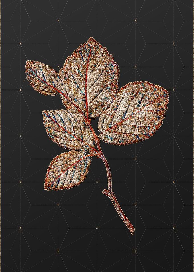 Gold Mosaic Botanical