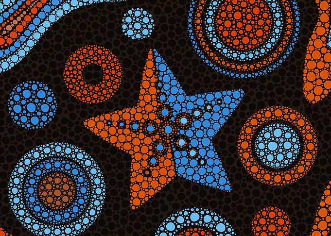 Dot Art Starfish Color