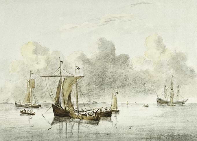 Boats In Quiet Water By Je