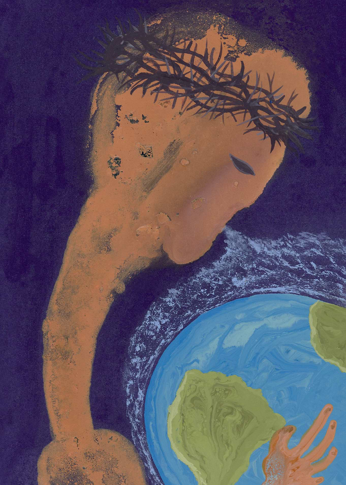 Jesus breaths world