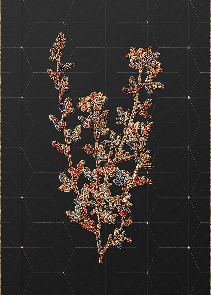 Gold Mosaic Botanical