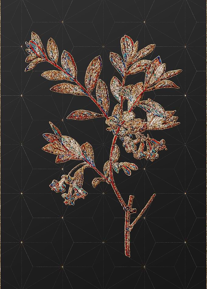 Gold Mosaic Botanical