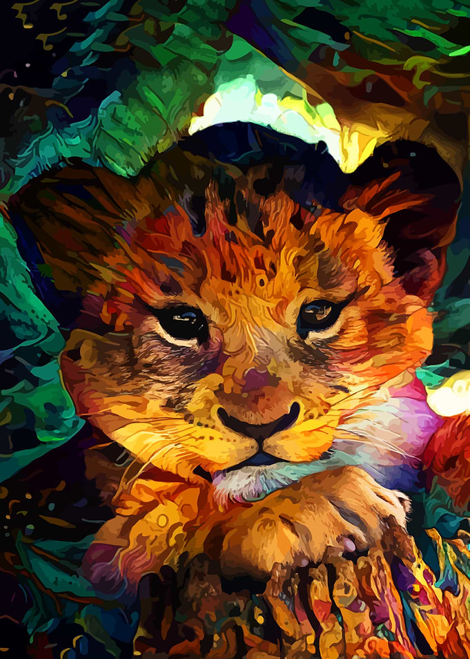 Babe lion