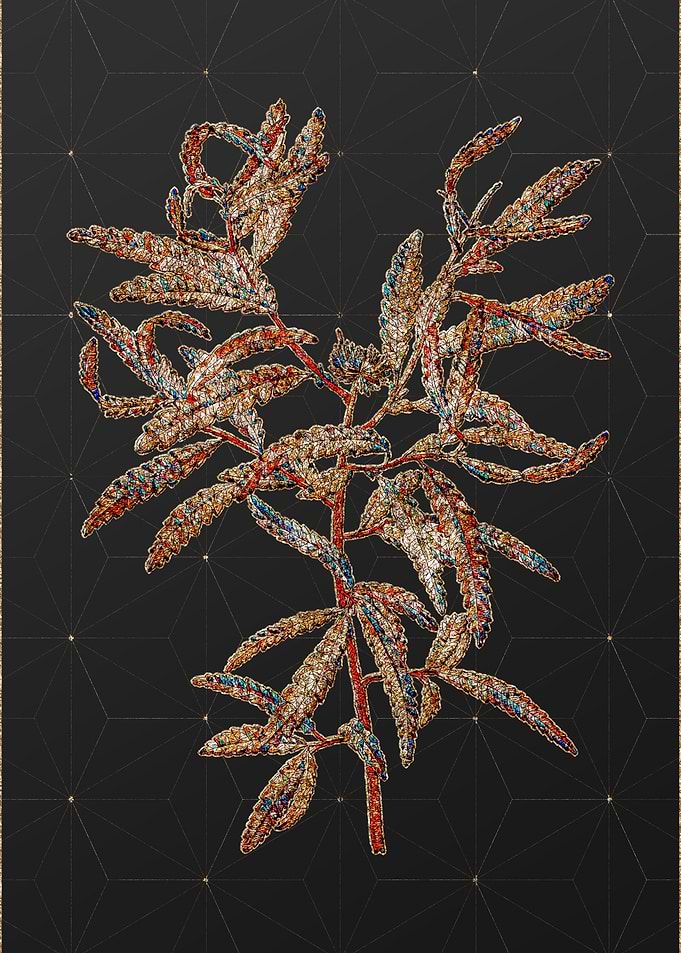 Gold Mosaic Botanical