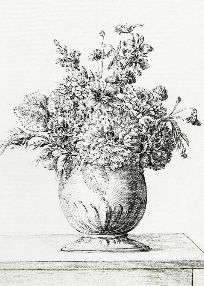 Flowers In A Vase By Jean