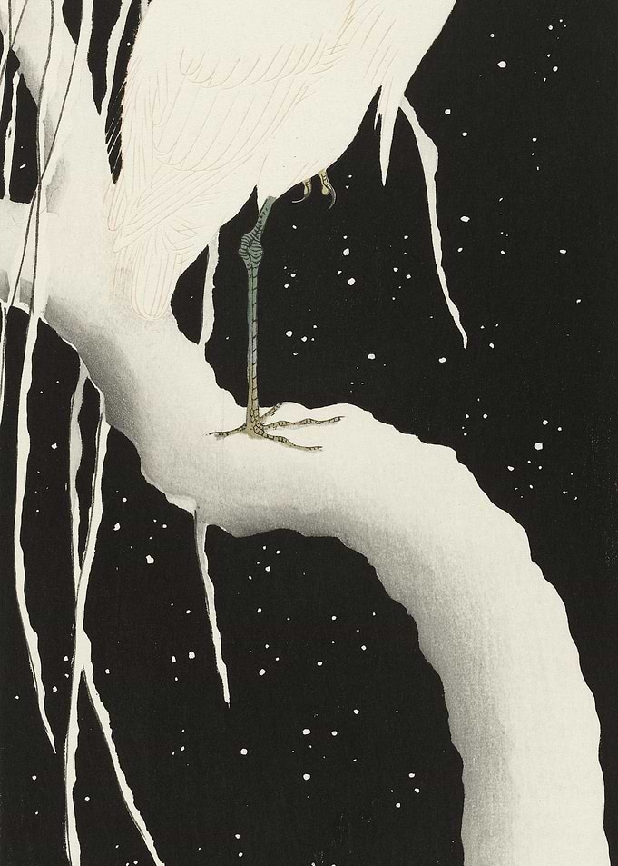 Heron In Snow 19251936 By