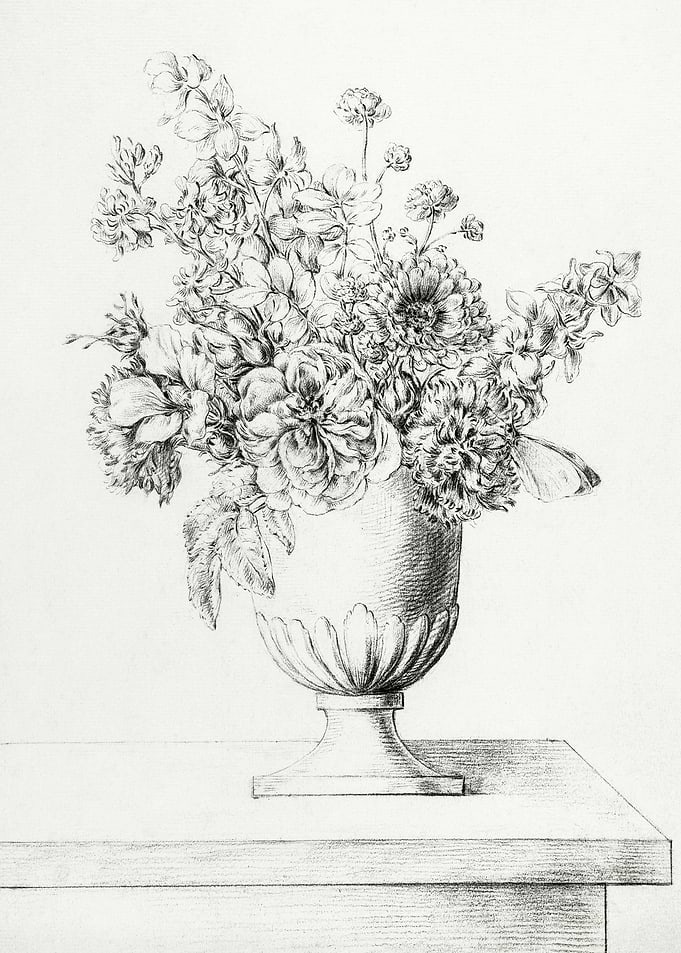 Flowers In A Vase By Jean