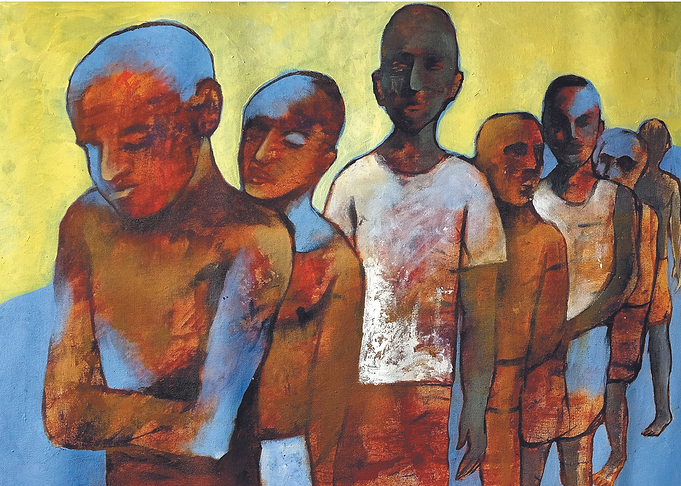 WAITING acrylic on canvas