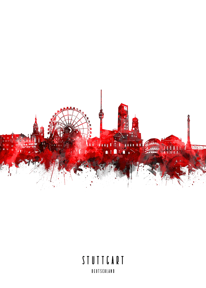 stuttgart watercolor red