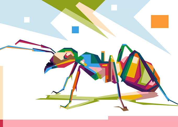 colorful ants