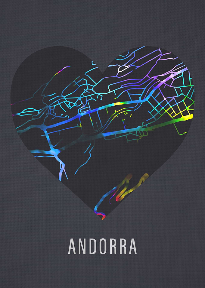 Andorra City Heart Map