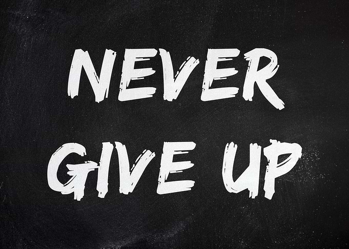 Blackboard never give up