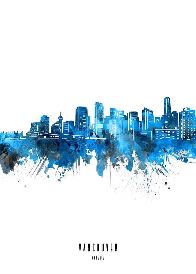 vancouver watercolor blue
