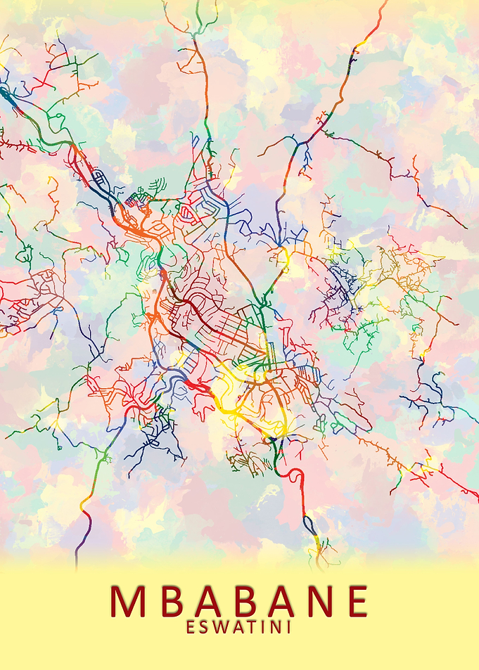 Mbabane Eswatini City Map