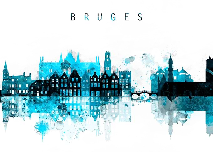 Bruges Belgium Skyline